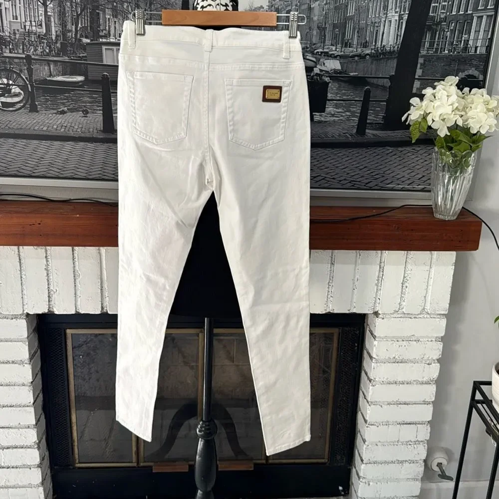 Michael Kors Women's White Skinny Jeans Ankle Stretch size 6 Sexy